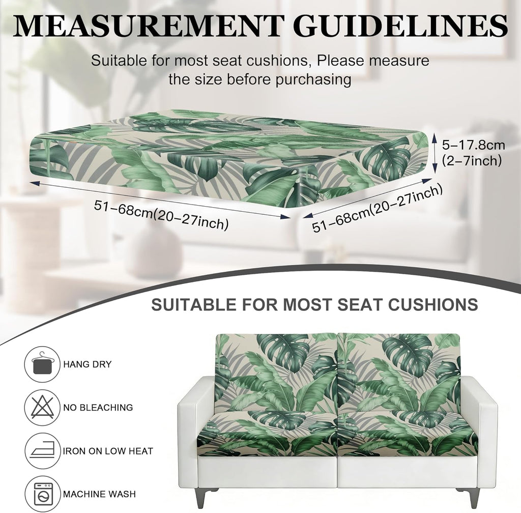 BIETYONE Patio Cushion Covers - 4Pcs Stretch Slipcovers for Outdoor Sofa | Washable & Reusable
