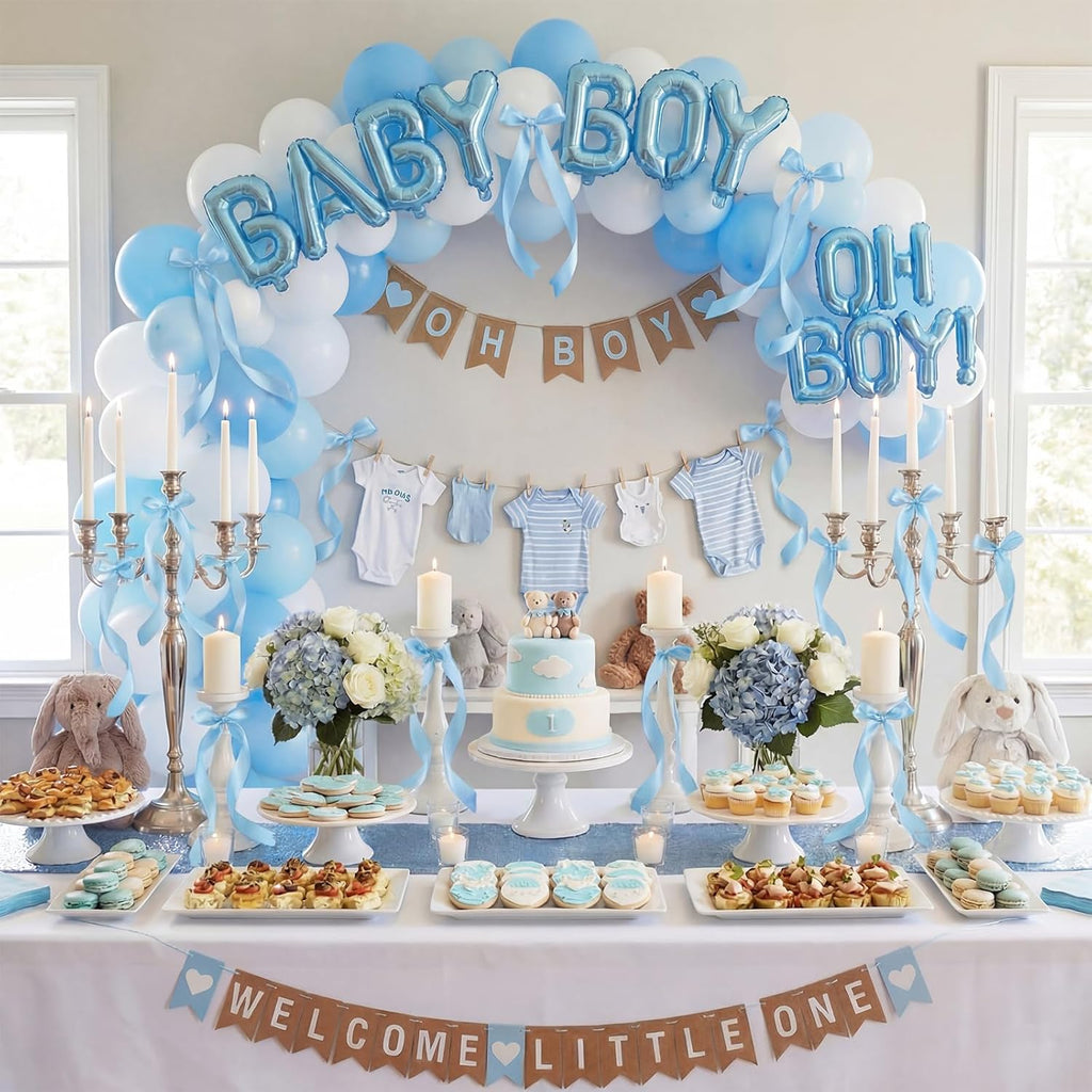 Teenyyou 12 Pcs Light Blue Candlestick Bows | 13-Inch Large Coquette Table Decor & Gift Wrapping