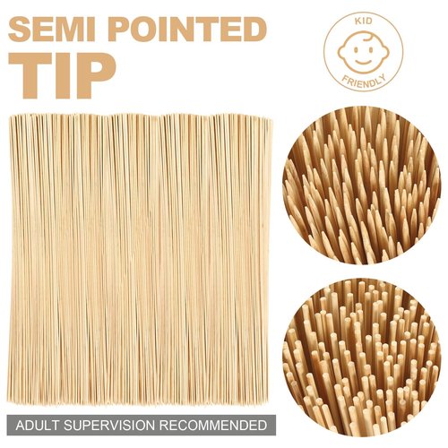 Suclain 500 Pcs Marshmallow Roasting Sticks 30" Long 5mm Thick, Smores Sticks Bamboo Skewers BBQ Kabob Grilling Barbecue Roasting Camping for Outdoor Fire Pits Campfires