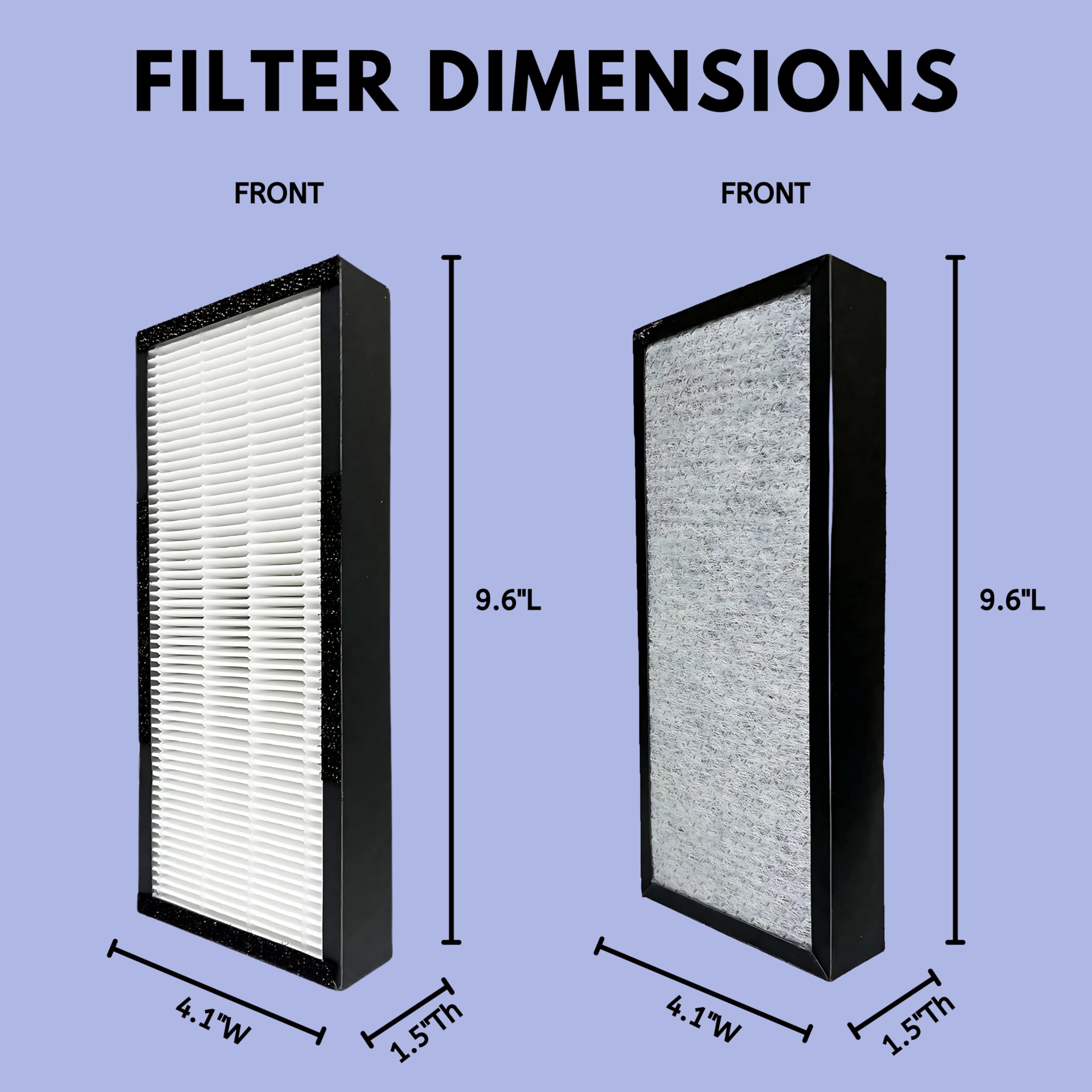 Nispira 3-in-1 HEPA Pre Filter Replacement Compatible with T300 T100 Smart Air Purifier. Compared to Part TF30-Fresh + Carbon, Pack of 2