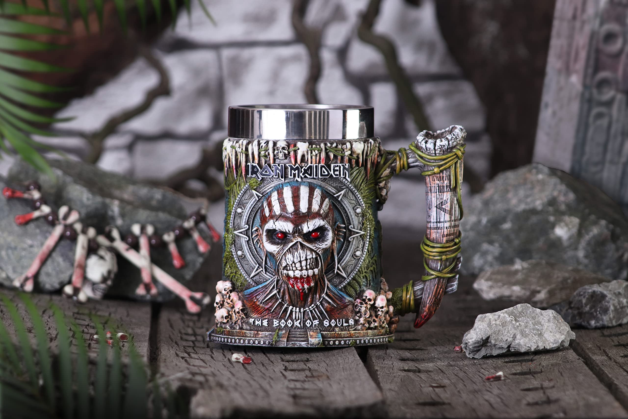 Nemesis Now Officially Licensed Iron Maiden Book of Souls Tankard, Multi Coloured, 17.5cm