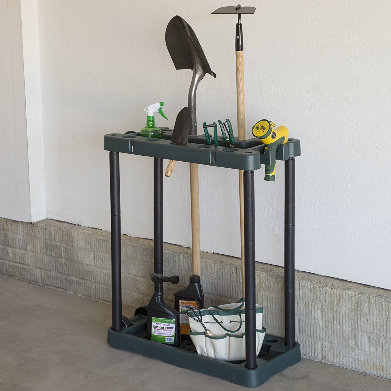Stalwart Garden Tool Organizer - Utility Rack for 40 Yard Tools | Garage Storage Solution