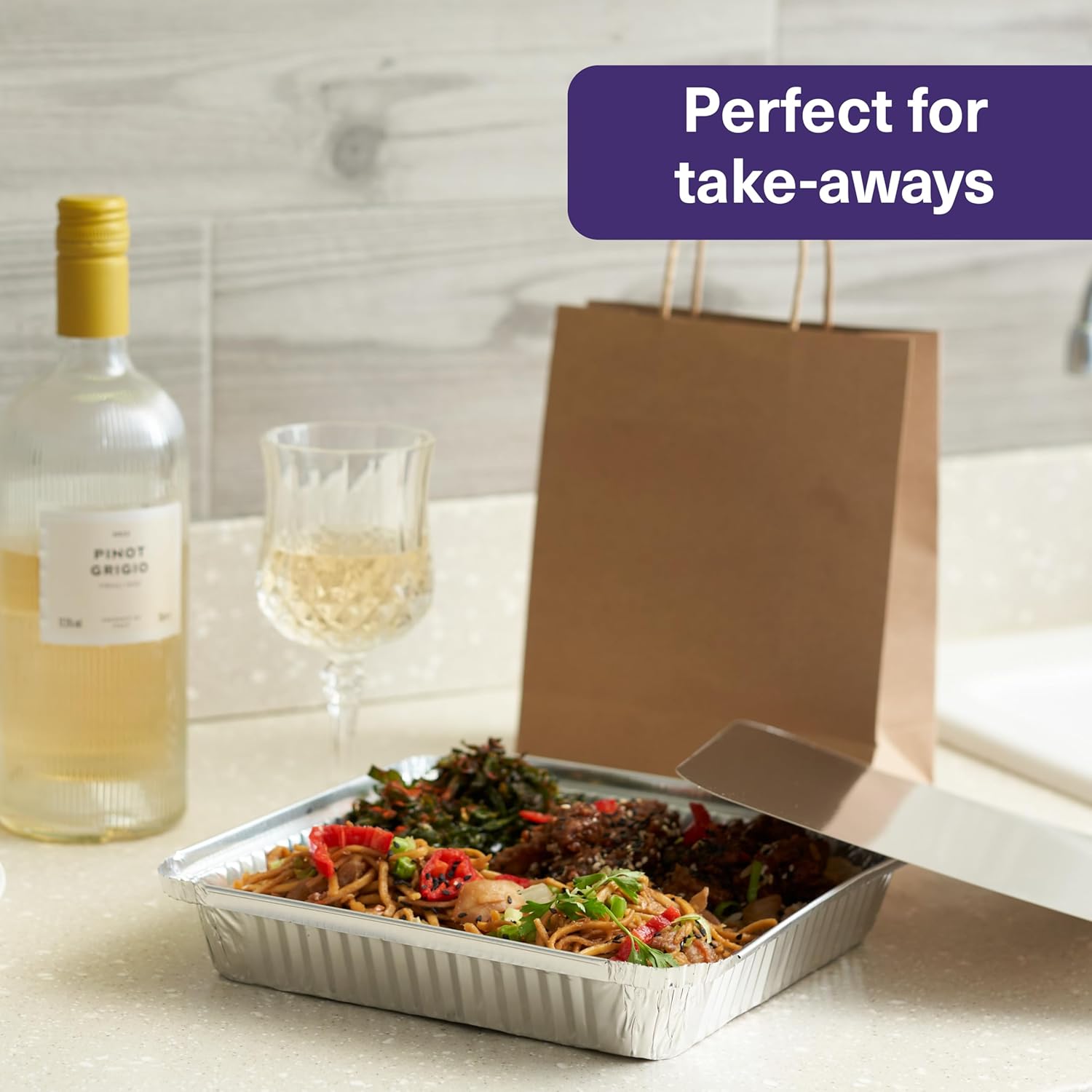 Matana 9-Inch Square Aluminum Pans with Lids - 25 Pack Disposable Foil Baking Trays & Food Containers