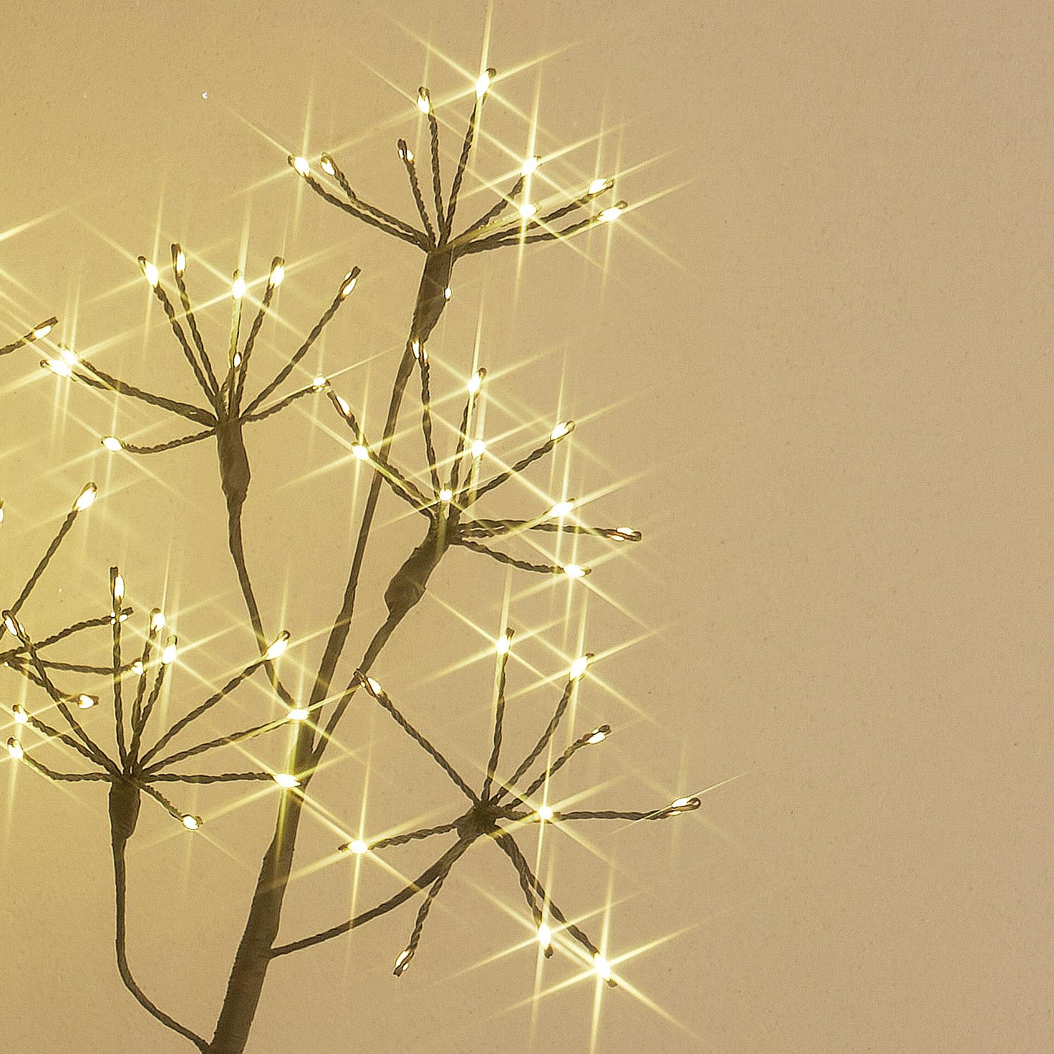 Hairui Lighted Brown Starburst Tree with 368L Warm White Fairy Lights 4FT, Twig Tree with Lights for Indoor Outdoor Home Christmas Winter Holidays Party Decoration