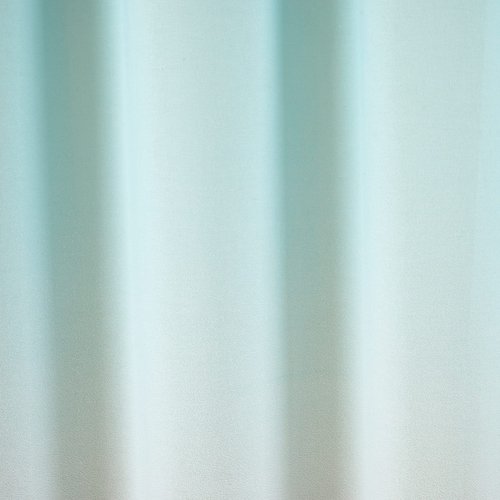 Lush Decor Ombre Embroidery Tassel Cotton Shower Curtain Single 72" W x 72" L Aqua - Blue Shower Curtains for Bathroom - Ombre Bathroom Curtain