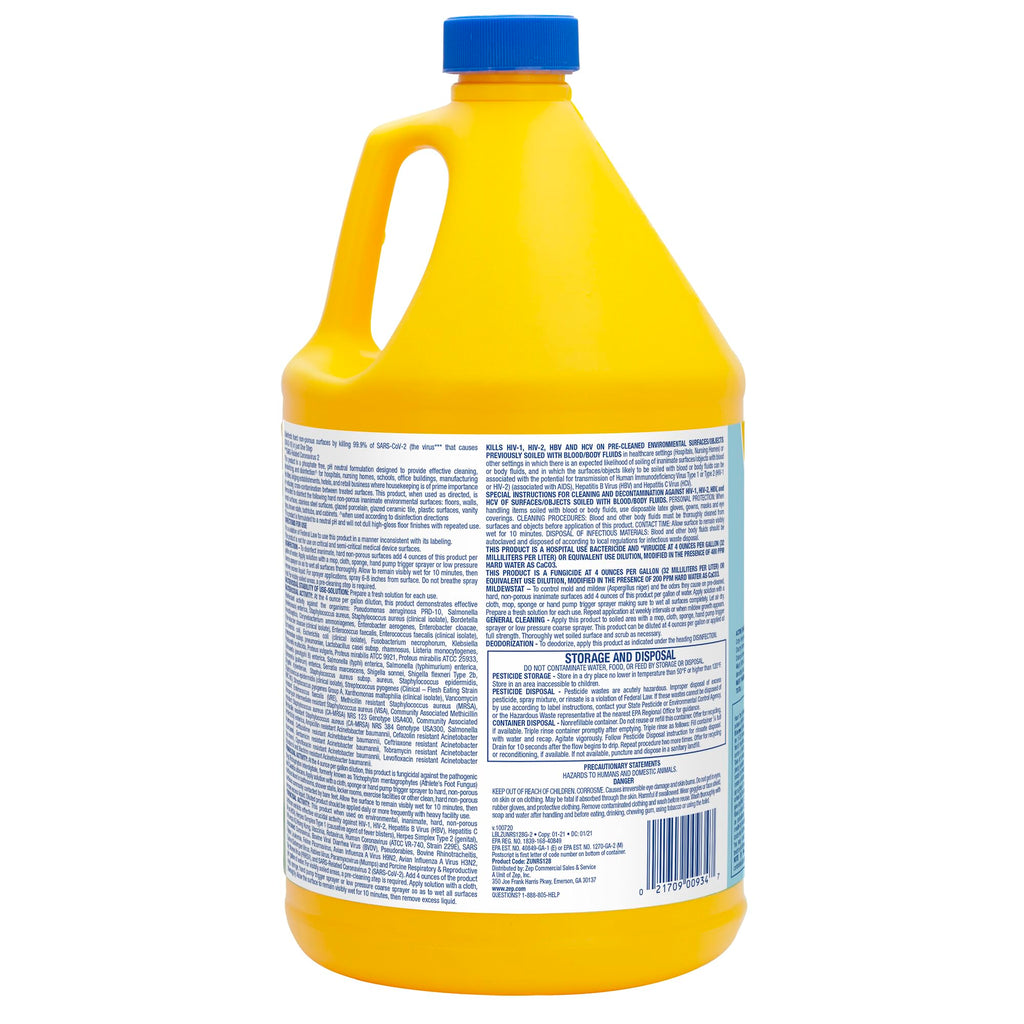 Zep No Rinse Floor Disinfectant, Blue (ZUNRS128)