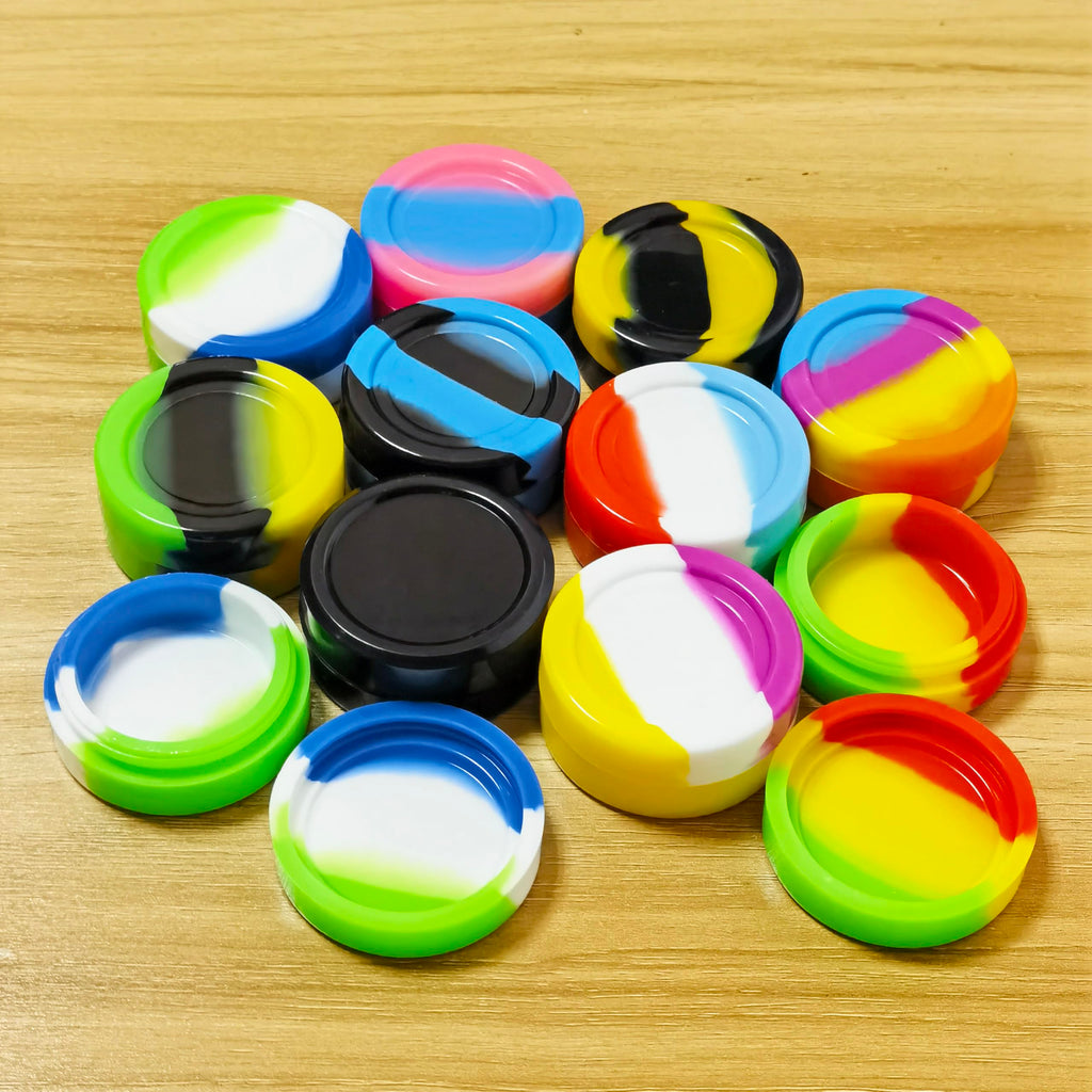 Vegcorn 11ml Silicone Wax Concentrate Containers Non-stick Jars with Round Shape (5)