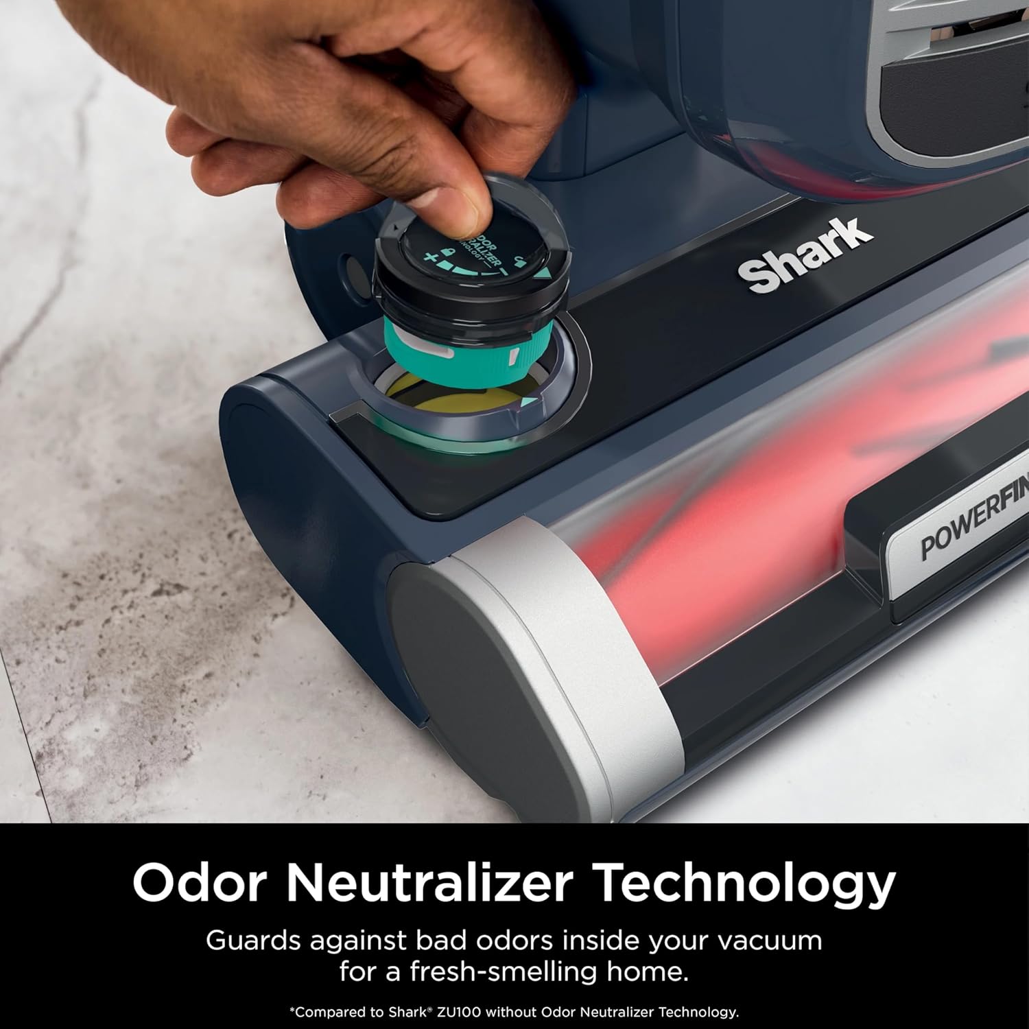 Shark ZU100 Rotator Pet Upright Vacuum - PowerFins HairPro & Odor Neutralizer, Navy (Renewed)