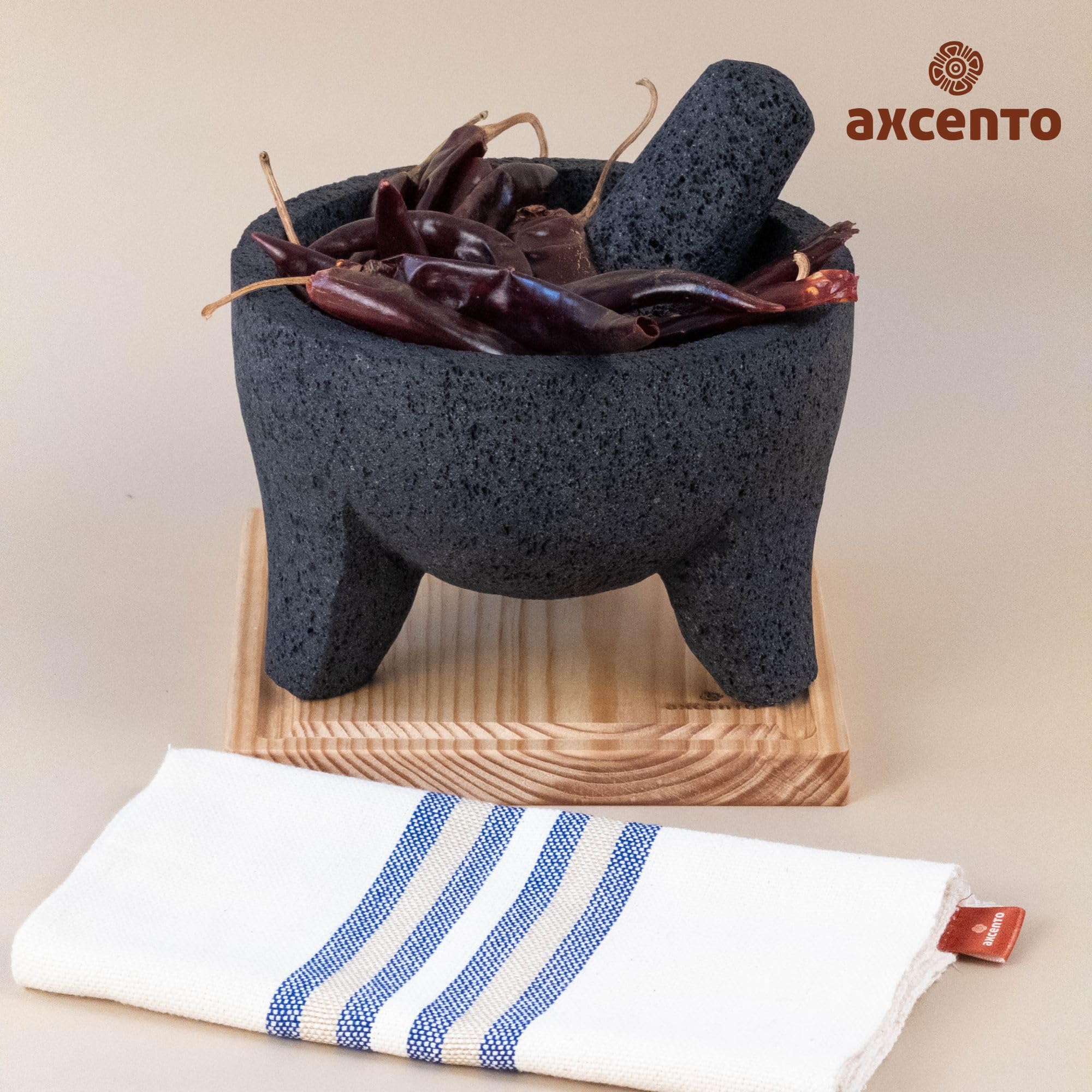 Traditional Molcajete Mexicano Volcanic Rock Mortar and Pestle Set Handmade of Authentic Lava Rock in Puebla Mexico Guacamole Bowl Cutting Board Included Molcajete Bowl de Piedra Volcanica