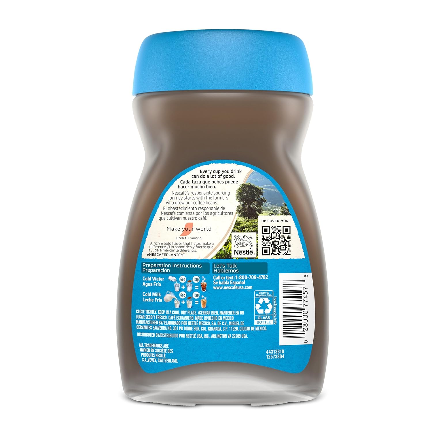 NESCAFÉ Instant Iced Coffee - Refreshing Ice Roast Flavor | 2 Jars (6 Oz Each)