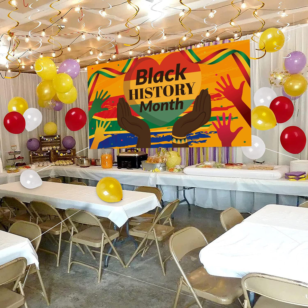 Black History Month Backdrop African American Black History Month Wall Posters Hanging Banner Black History Month Decorations Party Supplies