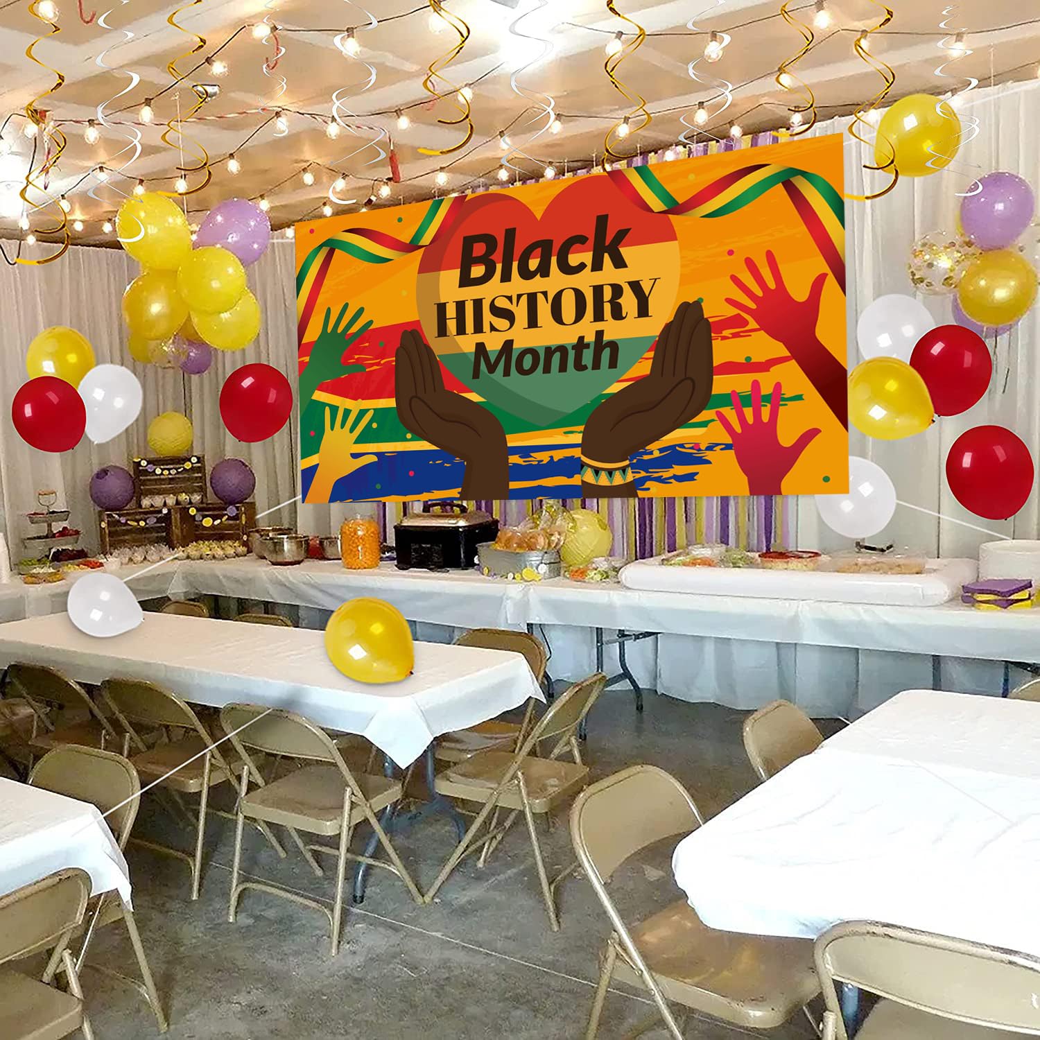 Black History Month Backdrop African American Black History Month Wall Posters Hanging Banner Black History Month Decorations Party Supplies
