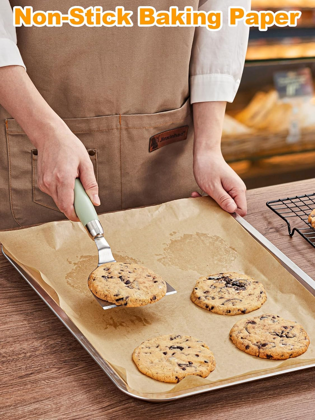 SMARTAKE Parchment Paper Baking Sheets - 200 Pcs Non-Stick Precut, 8x12 Inches for Baking & Grilling