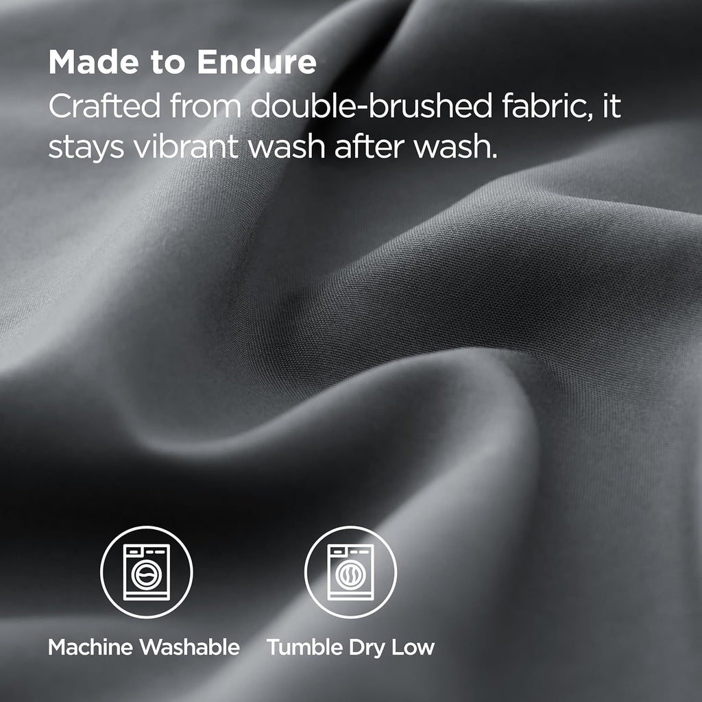Bedsure Pillow Cases - Super Soft Dark Grey Brushed Microfiber Set of 2 | Standard Size 20x26 Inches
