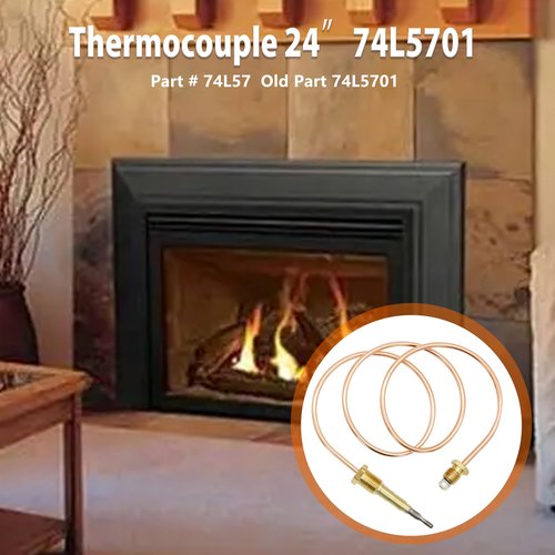 ActyGo Replacement Gas Fireplace Thermocouple 24”74L5701 Fits Lennox Elite Gas Stoves EDV3530CNM EDV3530CNM-B EDV3530CPM EDV4035CNM