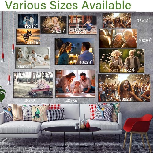 Hoopwarte Custom Canvas Prints - Transform Your Photos into Stunning Wall Art | Personalized Decor (24" x 16", 60 x 40 cm)
