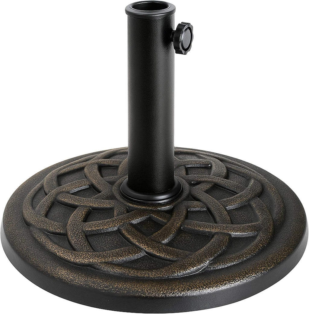 Backyard Expressions Umbrella Base - 21 Pound Heavy-Duty Design in Elegant Bronze Finish