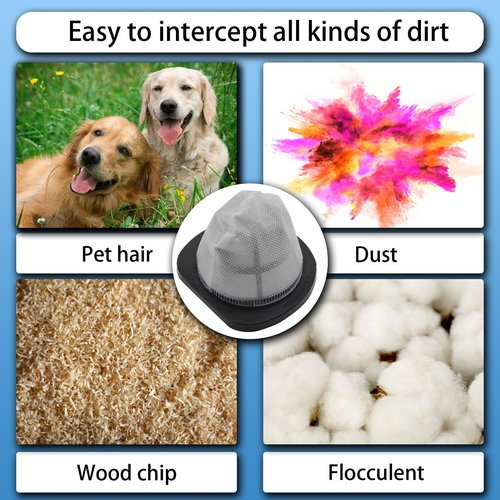 Aolleteau 2037423 Filter Compatible with Bissell 3-in-1 Lightweight Stick Vac 38B1, 38B1L, 1059 Series, Compare to Part# 2037423 & 2037424 (4 Pack Vacuum Filter & 4 Pack Foam Filter)