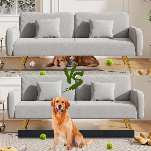 Huoyimen 10 Pcs Under Couch Blocker, Under Bed Blocker for Pets Toys Barrier, Sponge Under Furniture Blocker with Strong Tapefor, Stopping Small Items from Getting Under Couch 17" L x 1.2" H