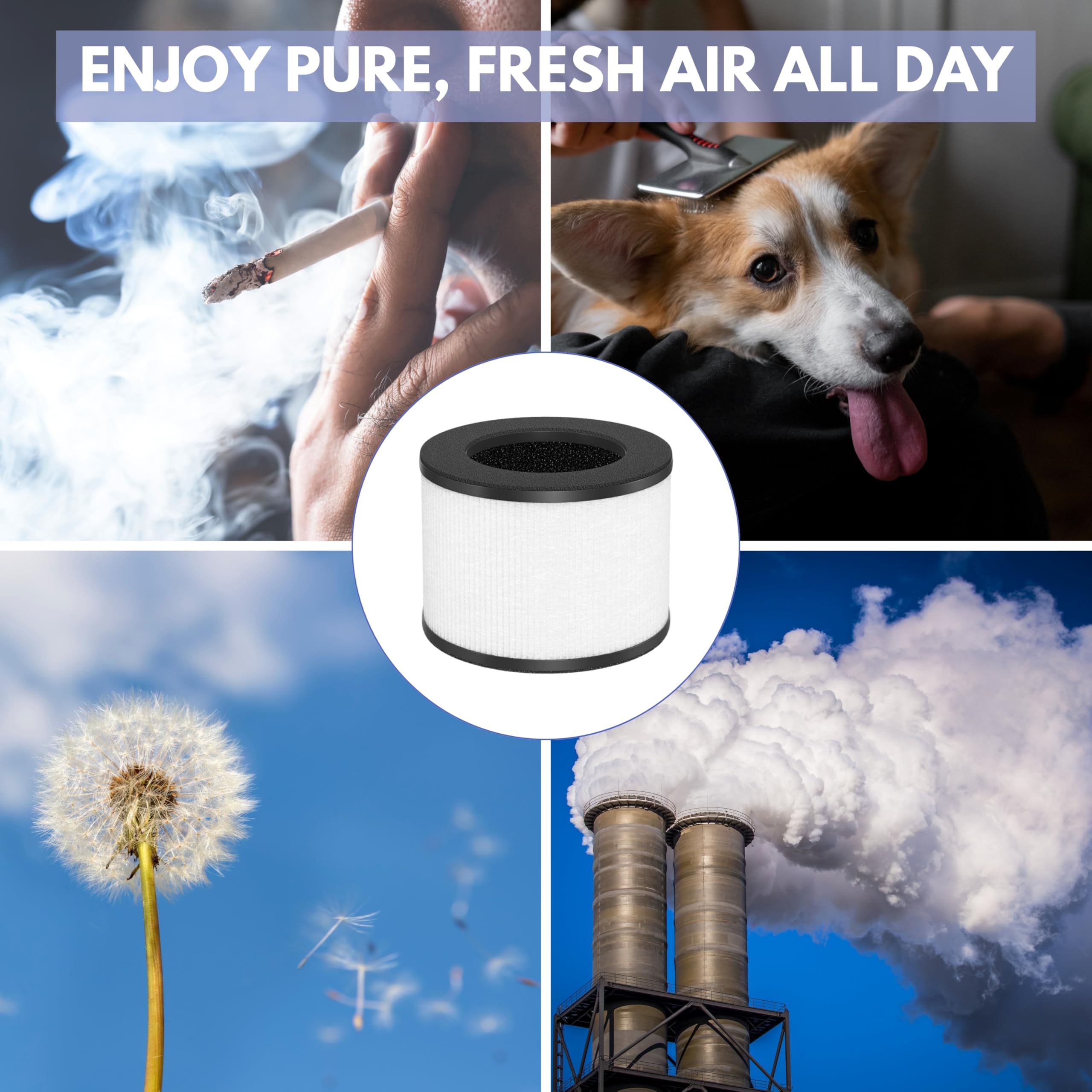 Nispira TZ-K1 Plus Replacement Filter Compatible with ToLife TZ-K1 Plus Air Purifiers Large Room 1291 Sq ft Size 7"L x 8"W x 8"Th, 1 Pack