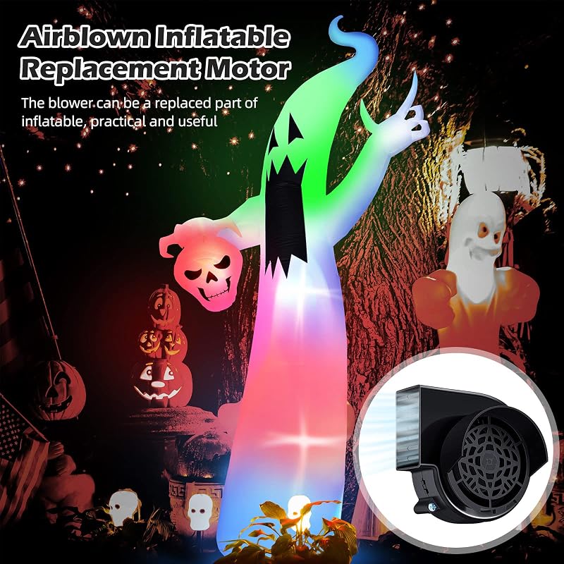 Air Blower for Inflatables with LED Lights – Replacement Motor 8 Pack