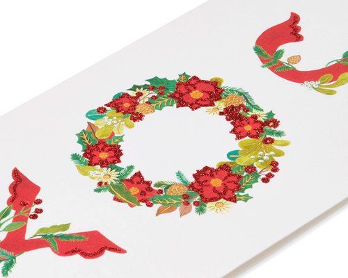 Joy Wreath Holiday Boxed Cards, 16-Count