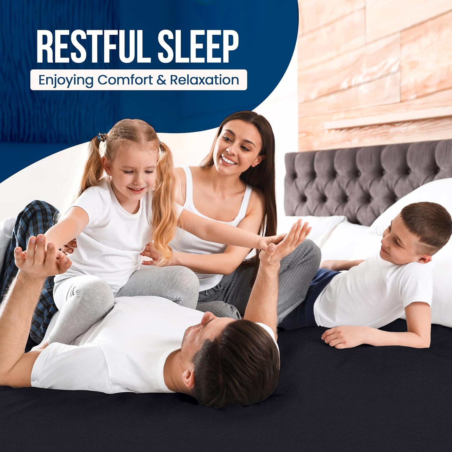 Utopia Bedding Waterproof Mattress Protector - Premium Terry Fitted Cover, Twin XL, Breathable (Black)