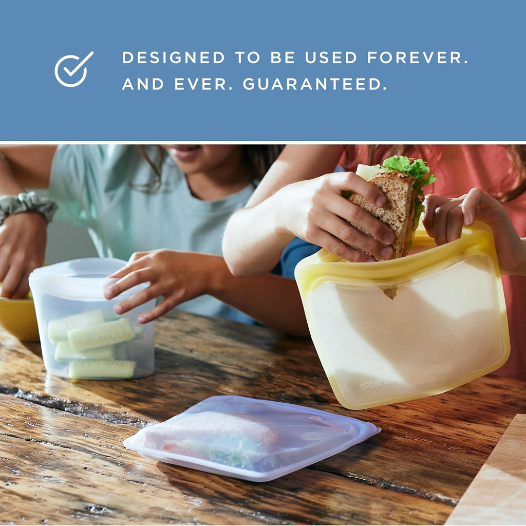 Stasher Silicone Reusable Storage Bag - Stand-Up Mega Bag, 104 Oz, Eco-Friendly, Microwave & Dishwasher Safe | Premium Food Storage Solution