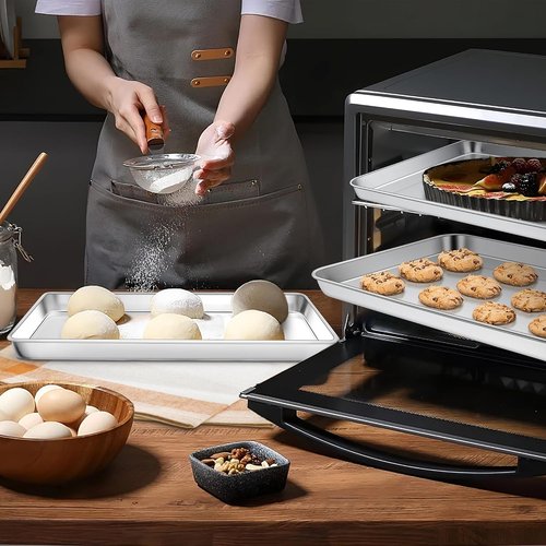 Homikit Quarter Sheet Pan - 9x13 Inches Stainless Steel Baking Sheet | Non-Stick, Dishwasher Safe, Rust-Free
