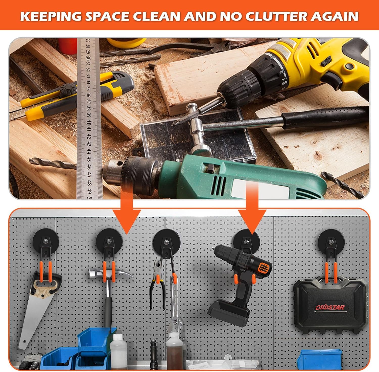 Magnetic Hooks by Extra Large - Heavy Duty 3.5in Ndfeb Magnet for Garage Tools | 2 Pack Wall Mounted Storage
