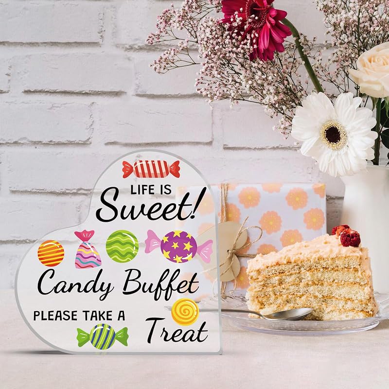Candy Lover Gifts Acrylic Sign Plaque - Sweet Decor for Home, Desk, Party