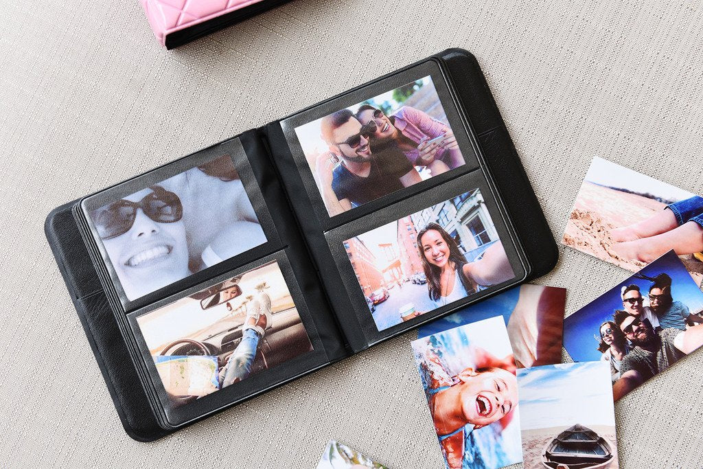 Zink Polaroid 64-Pocket Photo Album w/Window Cover for 2x3 Photo Paper (Snap, Zip, Z2300) - Pink