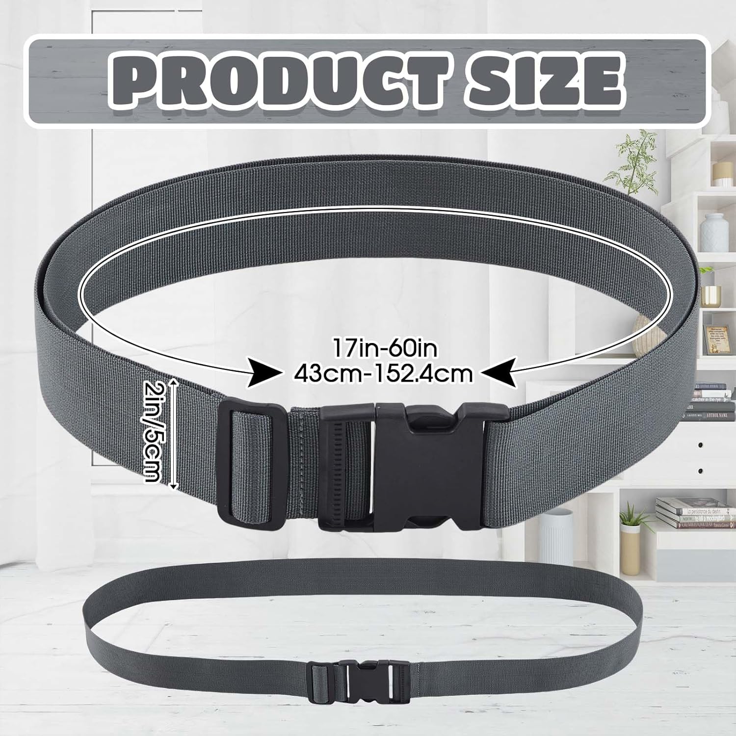 Skiennix Mattress Moving Straps - Adjustable Packing Straps with Buckles for Twin & Full Sizes (60" x 2")
