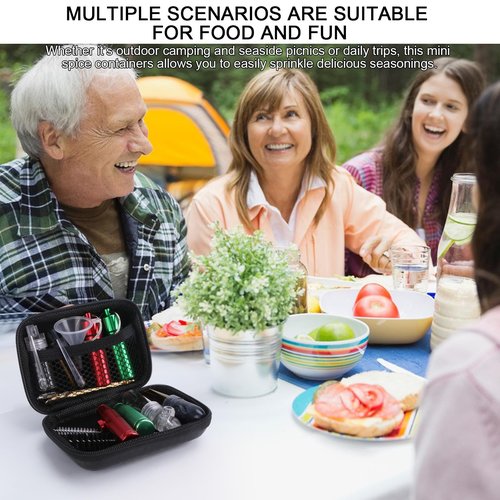 Portable Kitchen Spice Dispenser, Travel Spice Containers, Camping Spice Containers for Spices during Travel and Outdoor Camping