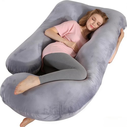 BATTOP Pregnancy Pillow - Full Body Maternity Support for Back, Hips, Legs & Belly | Removable Washable Cover