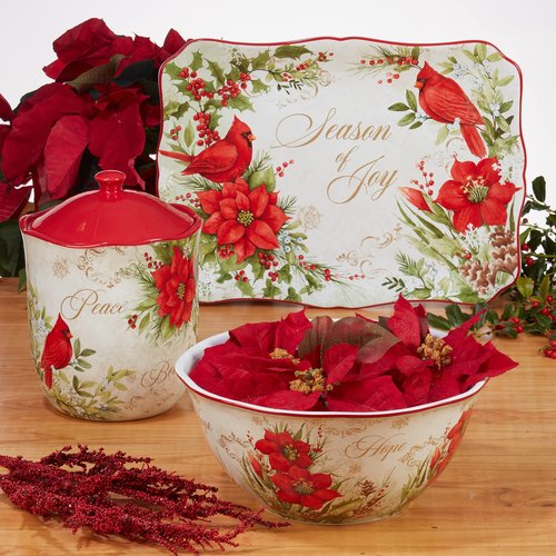 Certified International Winter's Medley 11" Dinner Plates, Set of 4, Multicolor, Large