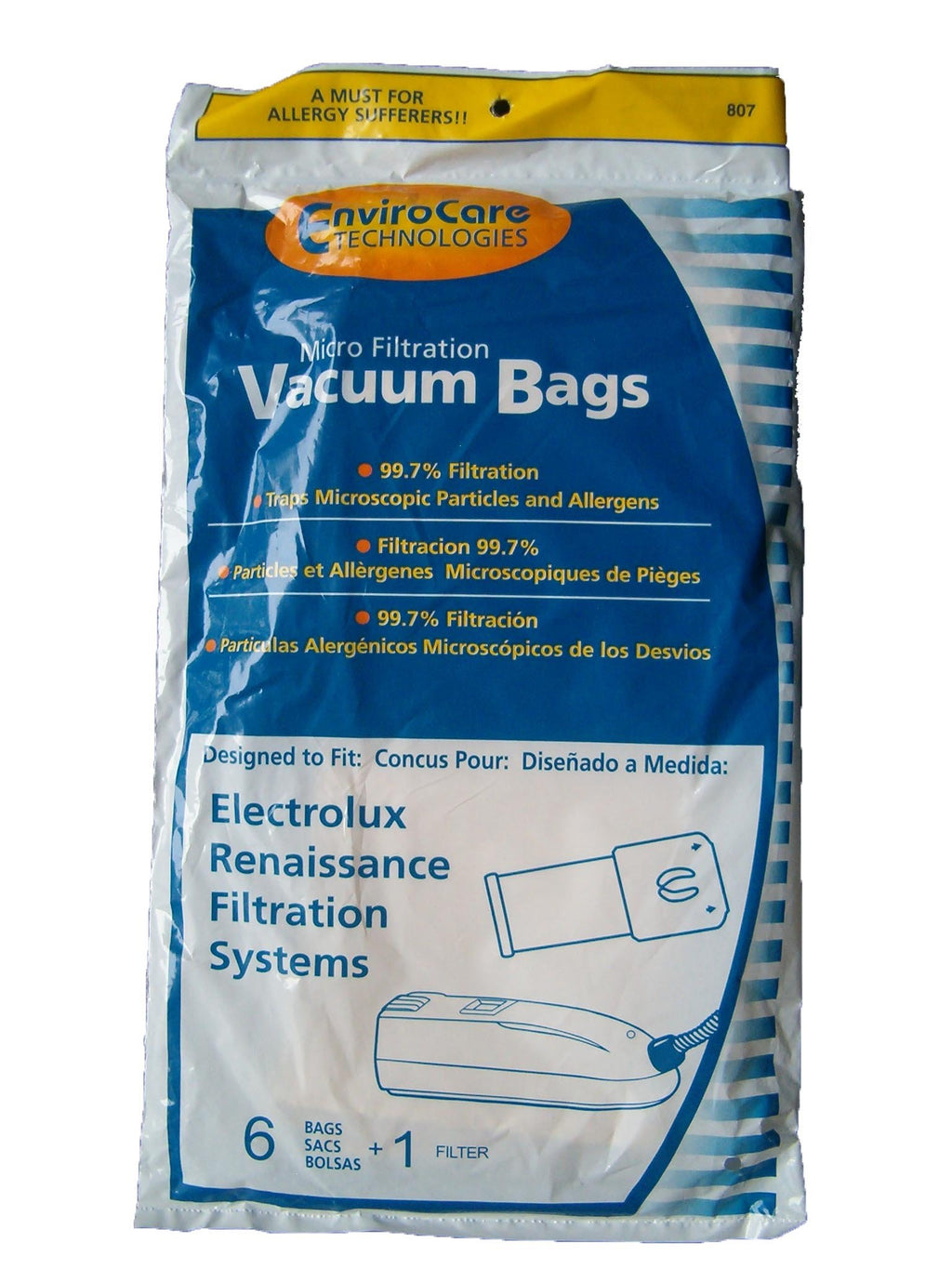 18 EnviroCare Replacement Designed To Fit Electrolux Renaissance Micro Filtration Style R Vacuum Bags + 3 Filters