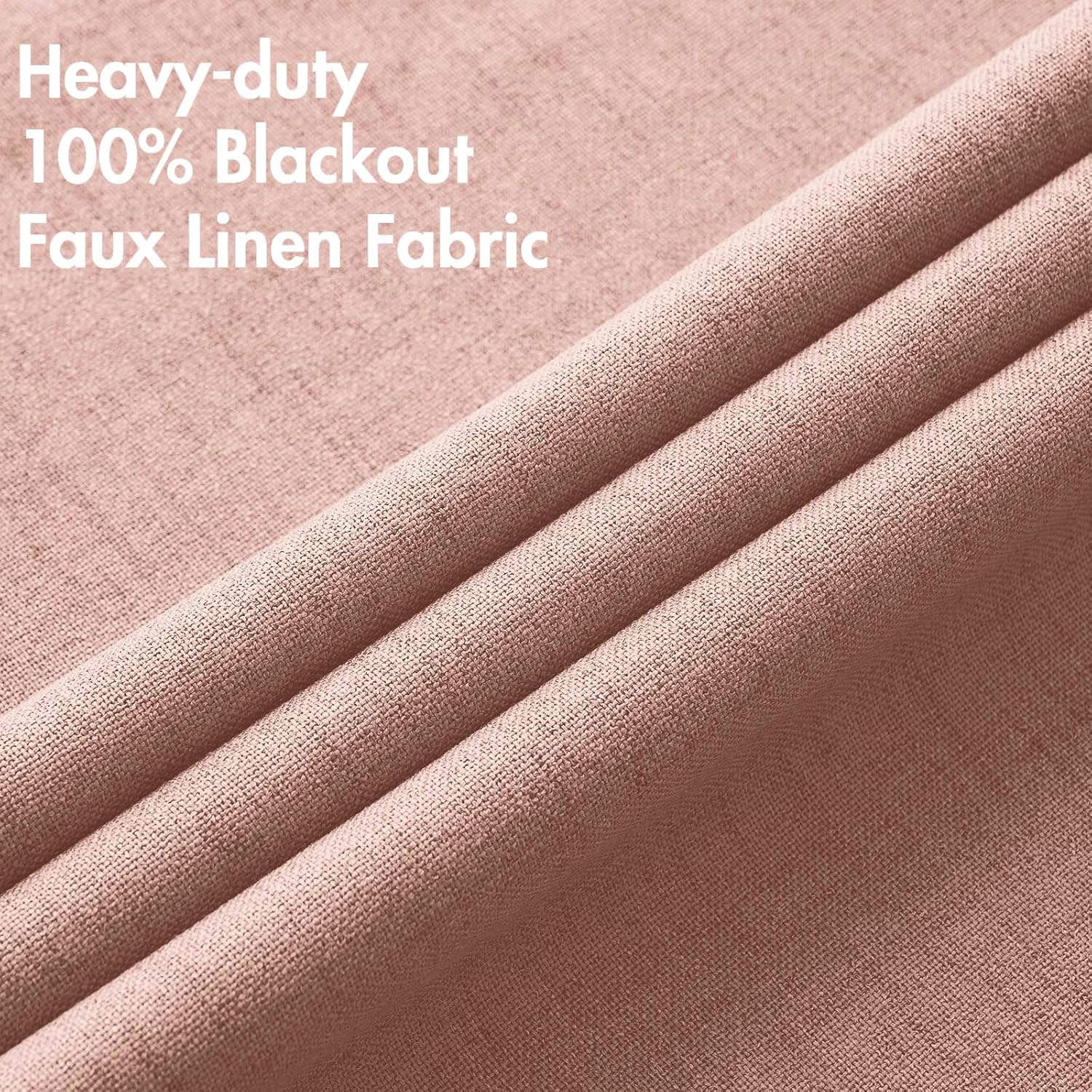 MIULEE Blackout Curtains - Thermal Insulated Blush Pink Grommet Drapes | 52 x 54 Inch (2 Panels)