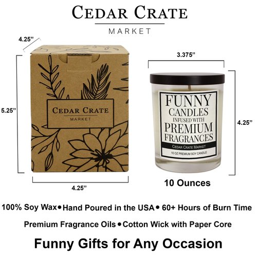 Cedar Crate Market 60th Birthday Gifts for Women Men, Happy 60th Birthday Decorations Candles Gift for Her Him, Funny 60 Years Old Ideas, Buttercream Vanilla Scented Soy Wax, Handmade in USA