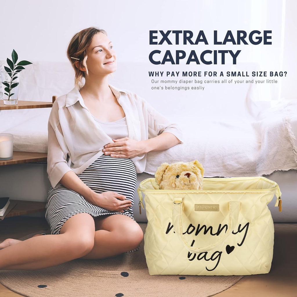 PeraBella Mommy Bag - Stylish Diaper Tote for Hospital & Maternity | Versatile & Spacious Design