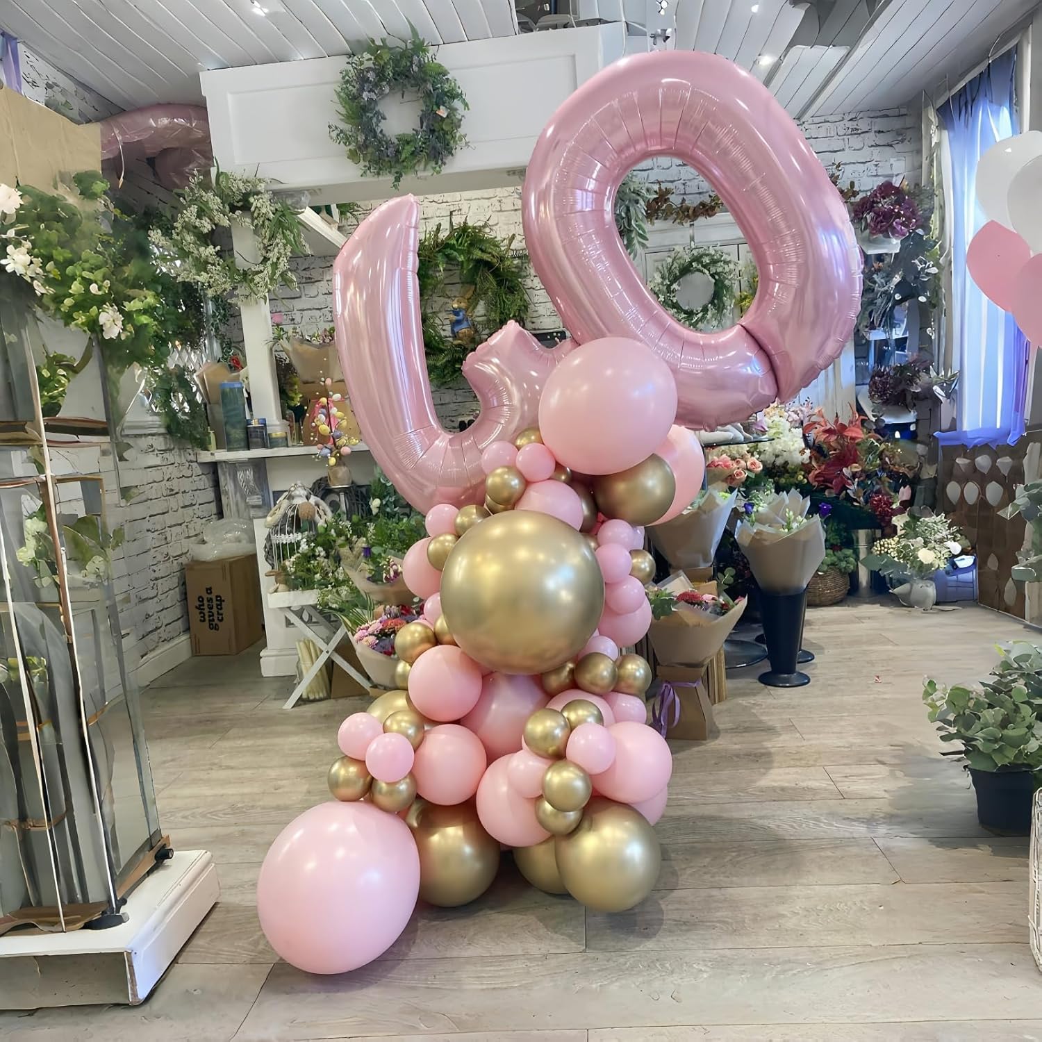 Skiennix 40" Pastel Pink Number 0 Balloon - Large Foil Birthday Decoration for Girls & Women