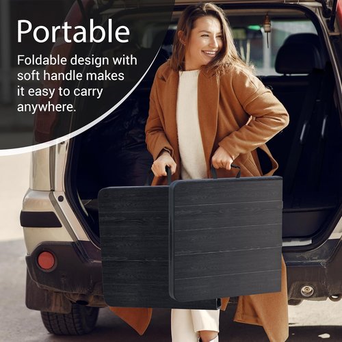 4FT Heavy Duty Foldable Table by [Brand Name] - Adjustable Height, Built-In Handle | Perfect for Events & Camping