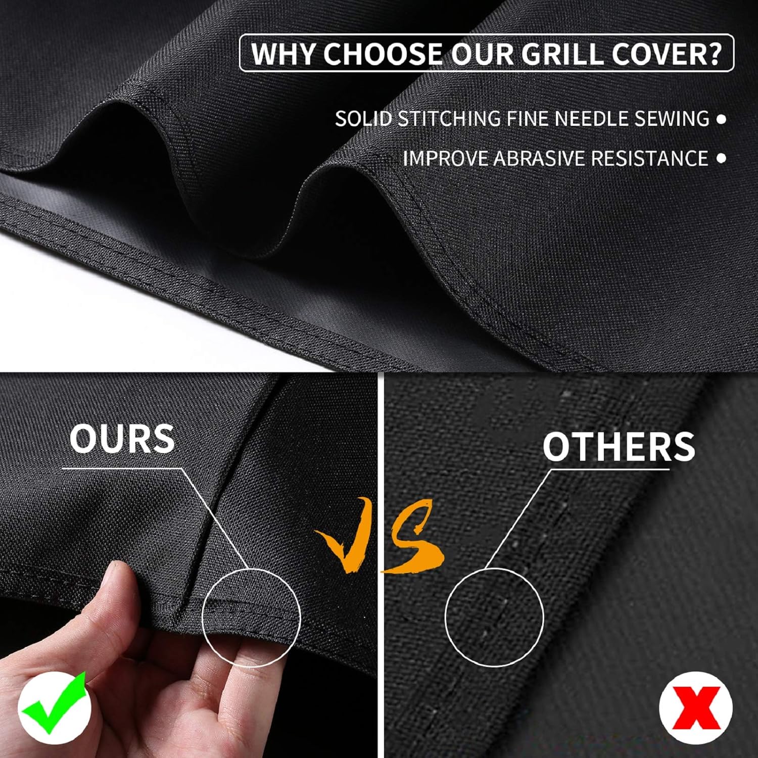 SUPJOYES Gas Grill Cover - Heavy Duty Waterproof Protection for Weber Spirit II 310 | 51 Inch