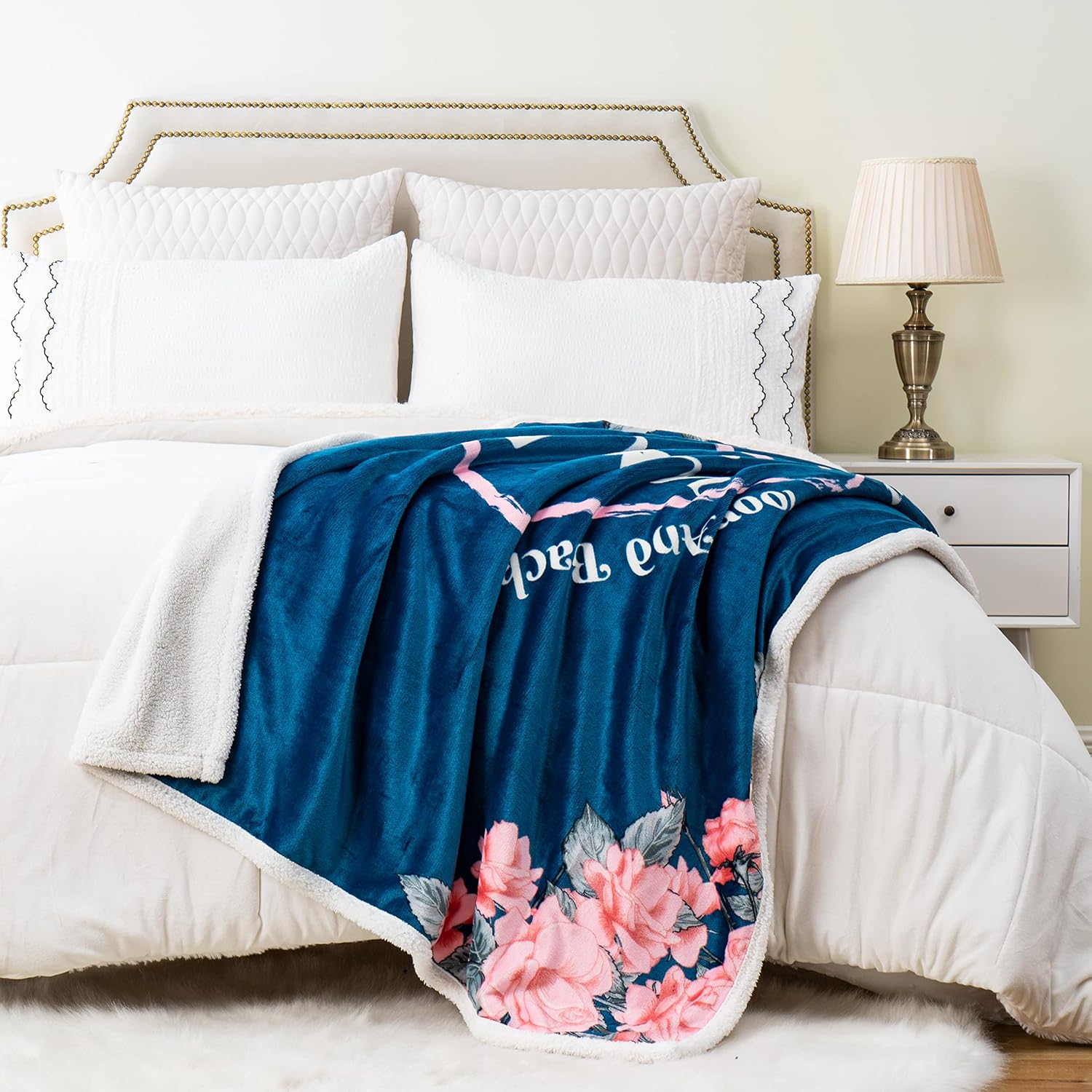 Regine Switzerland Soft Sherpa Blanket - Perfect Mother's Day Gift for Mom, Grandma, or Wife