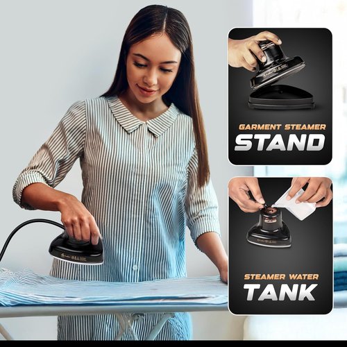 EcoNour Mini Travel Iron & Steamer - 2-in-1 Design with Temperature Control & Non-Stick Soleplate | Compact & Portable for Crafting, Quilting, Sewing