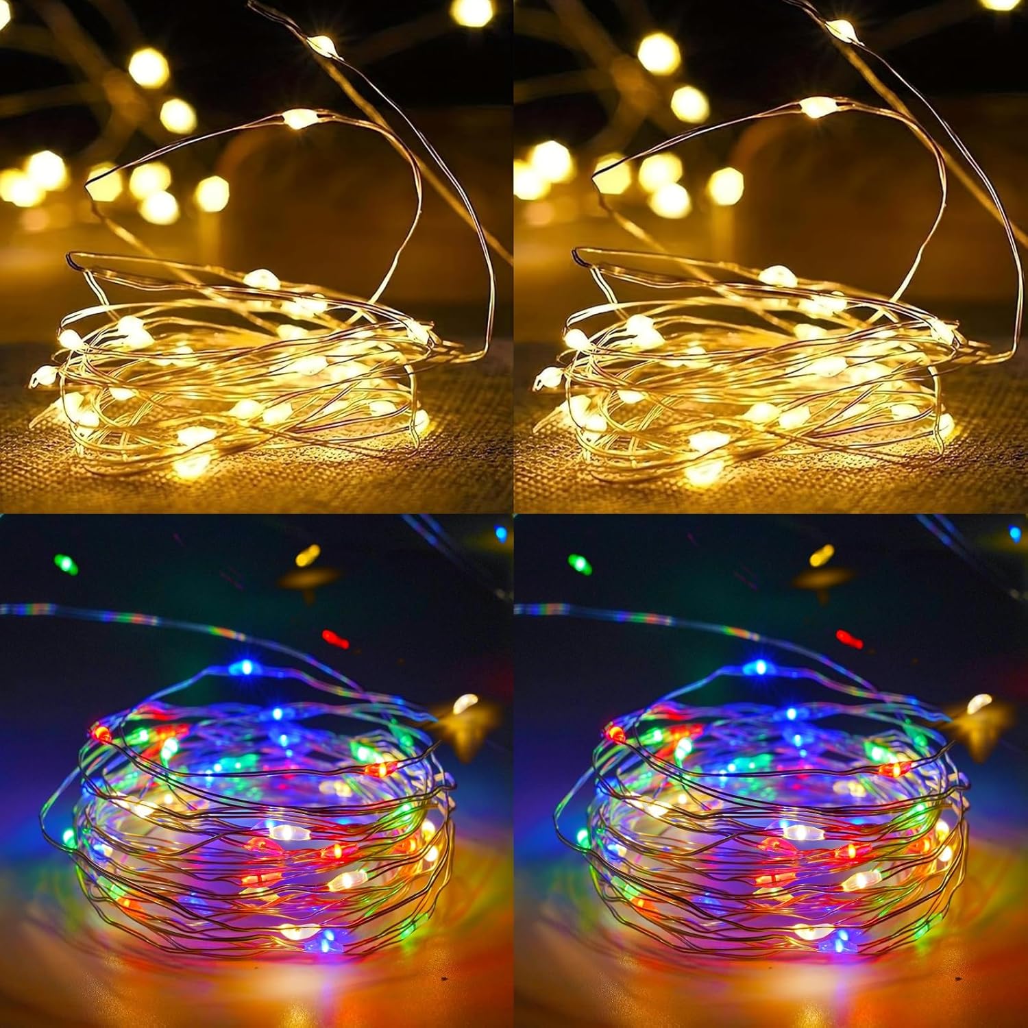 Skiennix 50 LED Fairy Lights - Waterproof Battery Operated String Lights | 16FT for Indoor & Outdoor Use