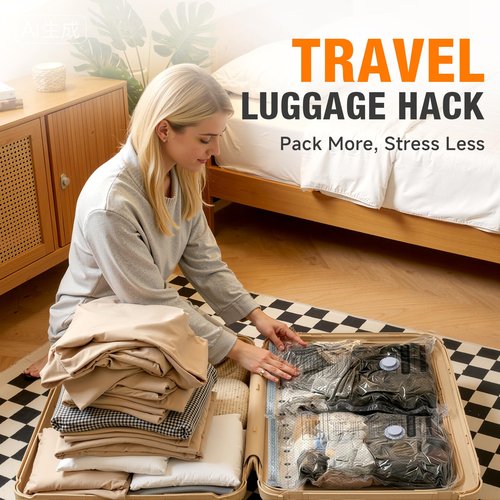 Space Saver Vacuum Storage Bags with Portable Electric Pump, Vacuum Seal Bags for Clothing Travel, Compression Bags for Travel & Home, Clothes, Blankets, Seasonal Storage, 15 Combo (5L/5M/5S)