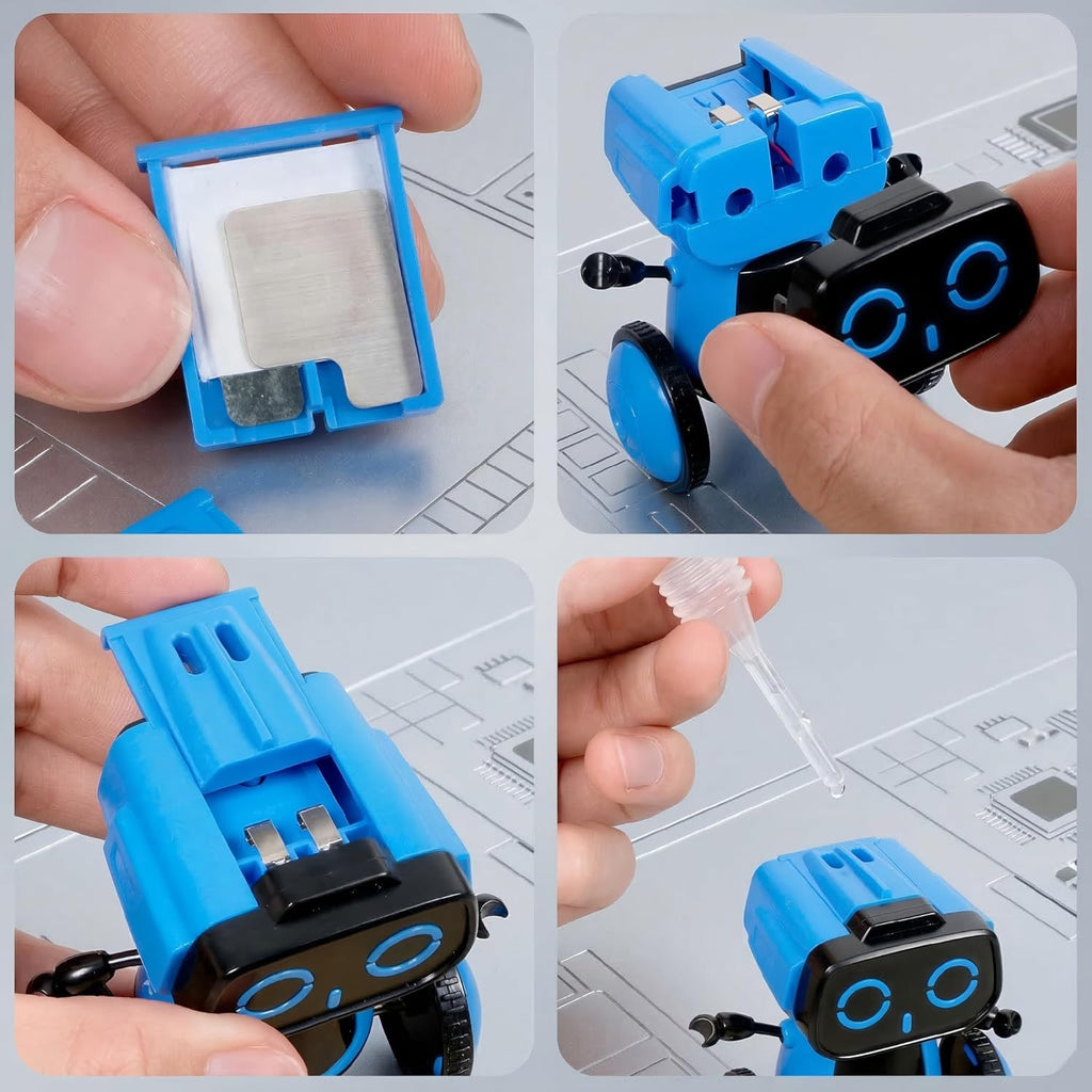 Science Saltwater Robot Kit - DIY STEM Educational Toy for Kids | No Batteries Required, Blue