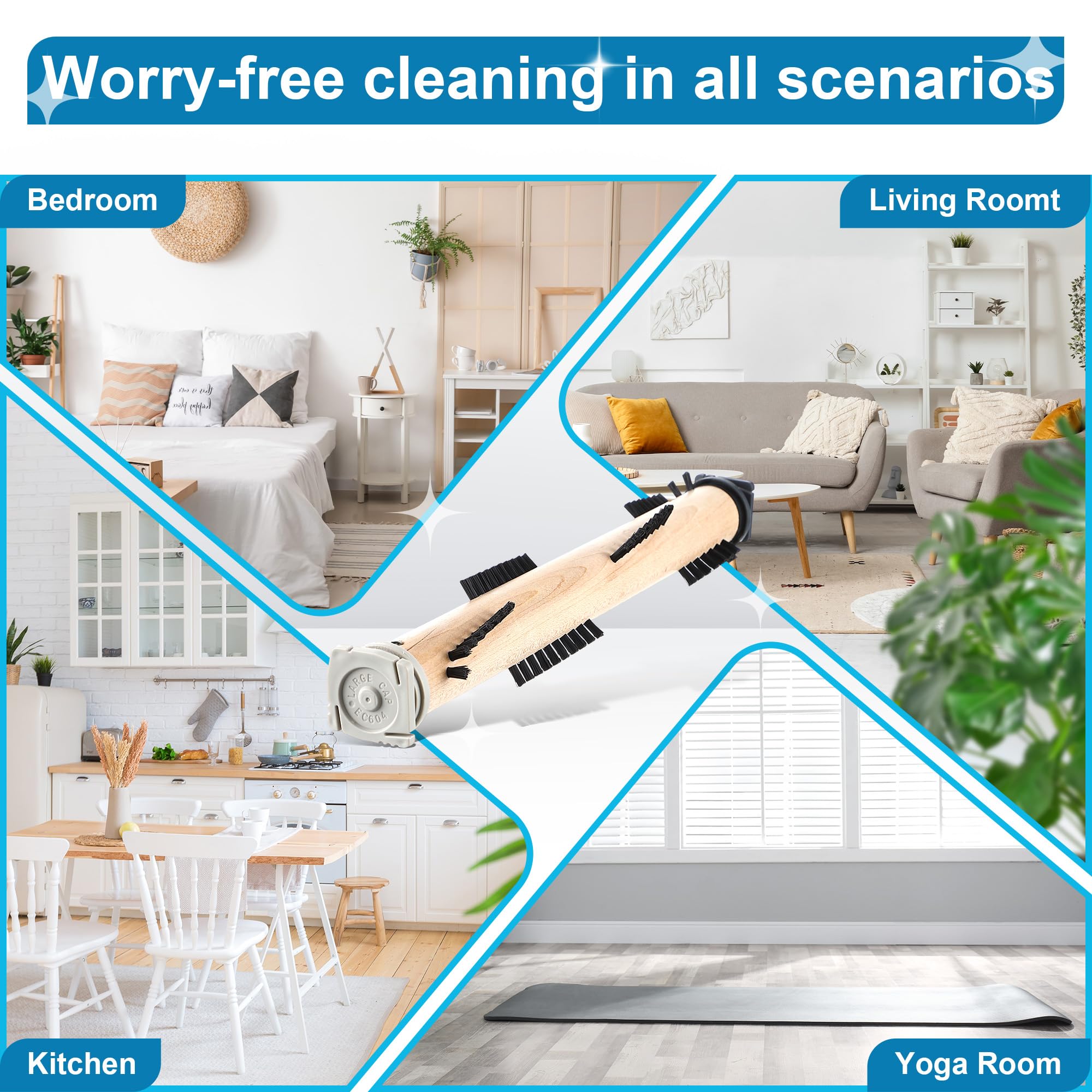 Ceoighe Vacuum Cleaner Brush Roll Compatible with Kirby Vacuum Cleaner G3/G4/G5/G6/Sentria, Ultimate G, Attachments Replacement Part, Brush Roller with Magnet&Ball Bearing for Deep Carpet Clean(1 Pcs)