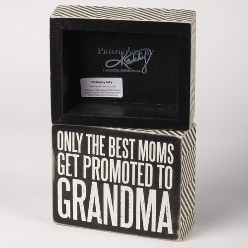 Primitives by Kathy Chevron Trimmed Box Sign, 5" x 4",Black